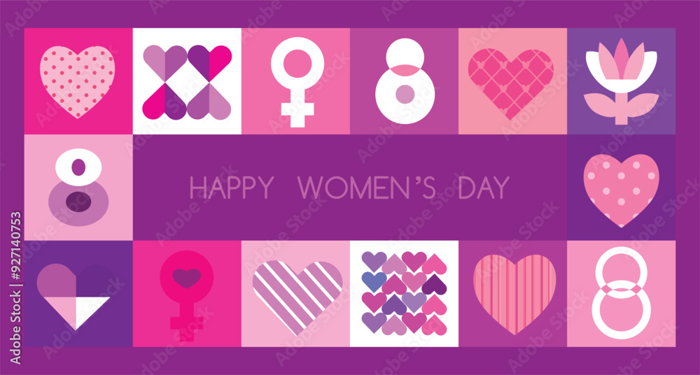 Happy 8 March International Womens DayTemplate art background. Perfect flower design for banner, greeting card, invitation, social media, sale, business, poster Vector illustration. Happy 8 March International Womens DayTemplate art background. Perfect flower design for banner, greeting card, invitation, social media, sale, business, poster Vector illustration.