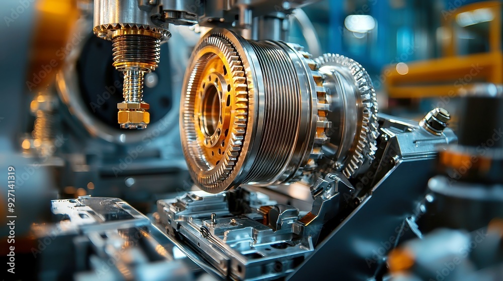 Intricate Gear Mechanism, showcasing the complexity and precision of mechanical engineering, emphasizing the interlocking components and their functional harmony in motion. Intricate Gear Mechanism, showcasing the complexity and precision of mechanical engineering, emphasizing the interlocking components and their functional harmony in motion.