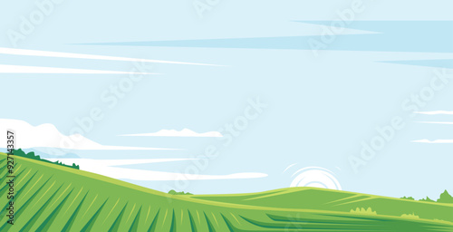 illustration of farm field scenery