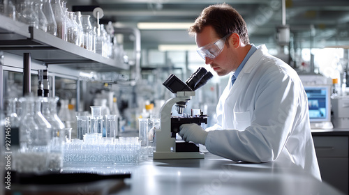 Scientist Stock Photo: Modern Laboratory Research and High-Tech Equipment Imagery