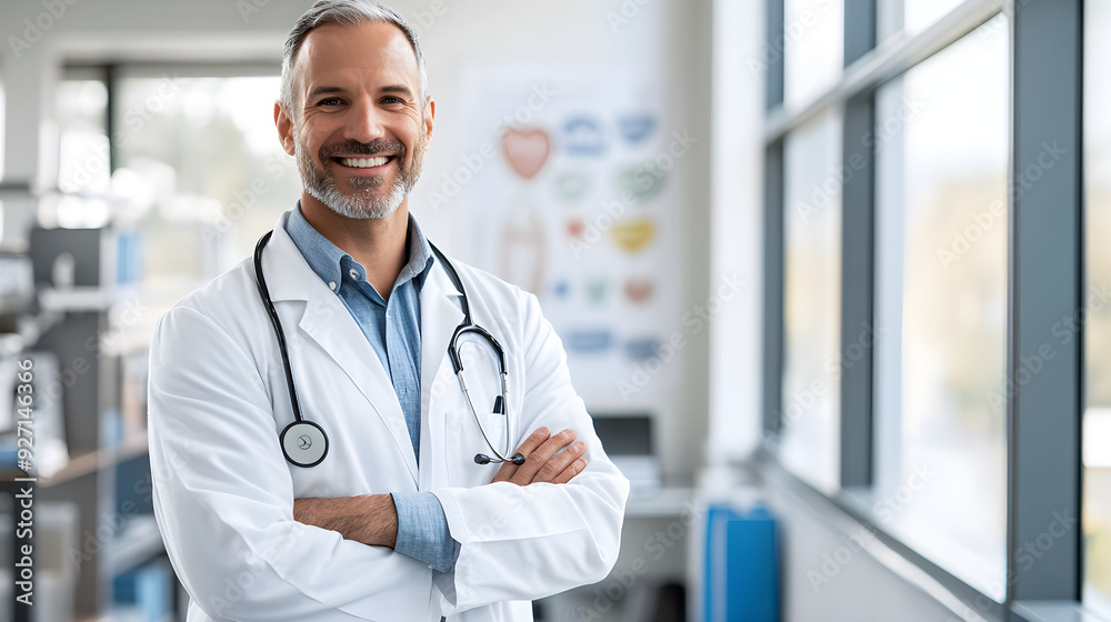 Doctor Photo Stock: Professional Images of Smiling Doctors in Modern Clinics
