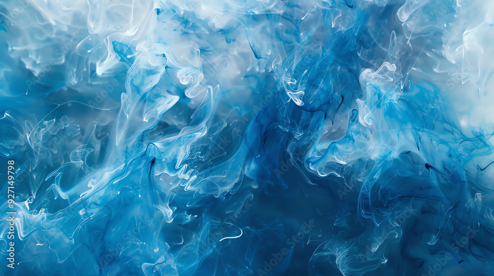 swirling pattern of blue and white with some small bubbles. swirling pattern of blue and white with some small bubbles.