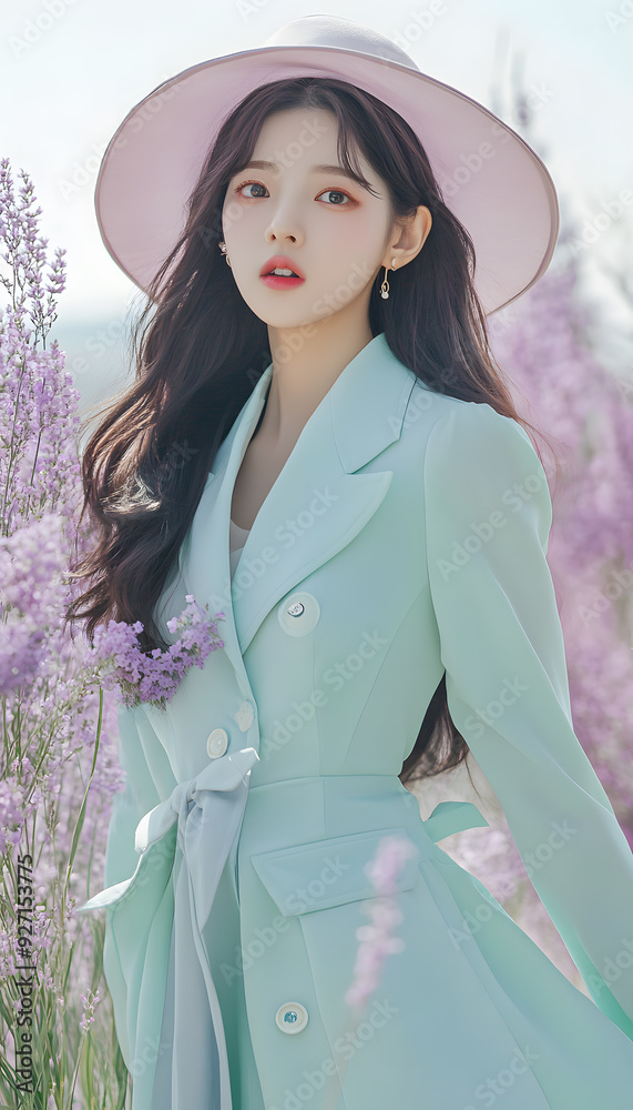 Fototapeta premium Beautiful woman with gentle style