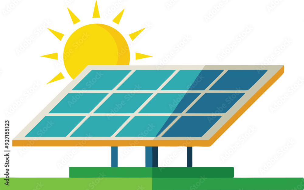 A solar panel is collecting energy from the sun.