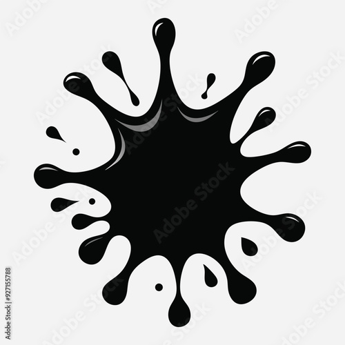 Vector silhouette splash design photo