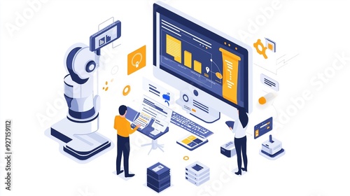 AI-powered customer relationship management (CRM) systems, CRM systems featuring a picture of marketers handling customer data