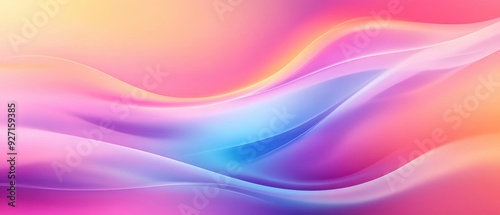 Vibrant abstract gradient background with smooth flowing curves in pink, blue, and yellow hues. Perfect for digital designs and creative projects.