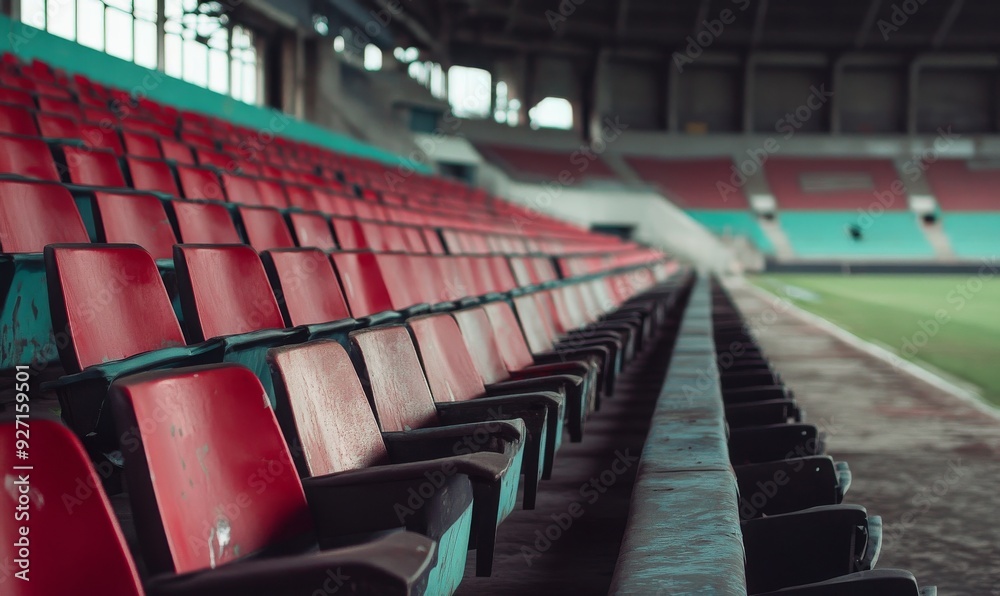 Fototapeta premium Empty Stadium Seats