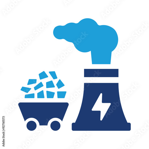 Coal power plant icon