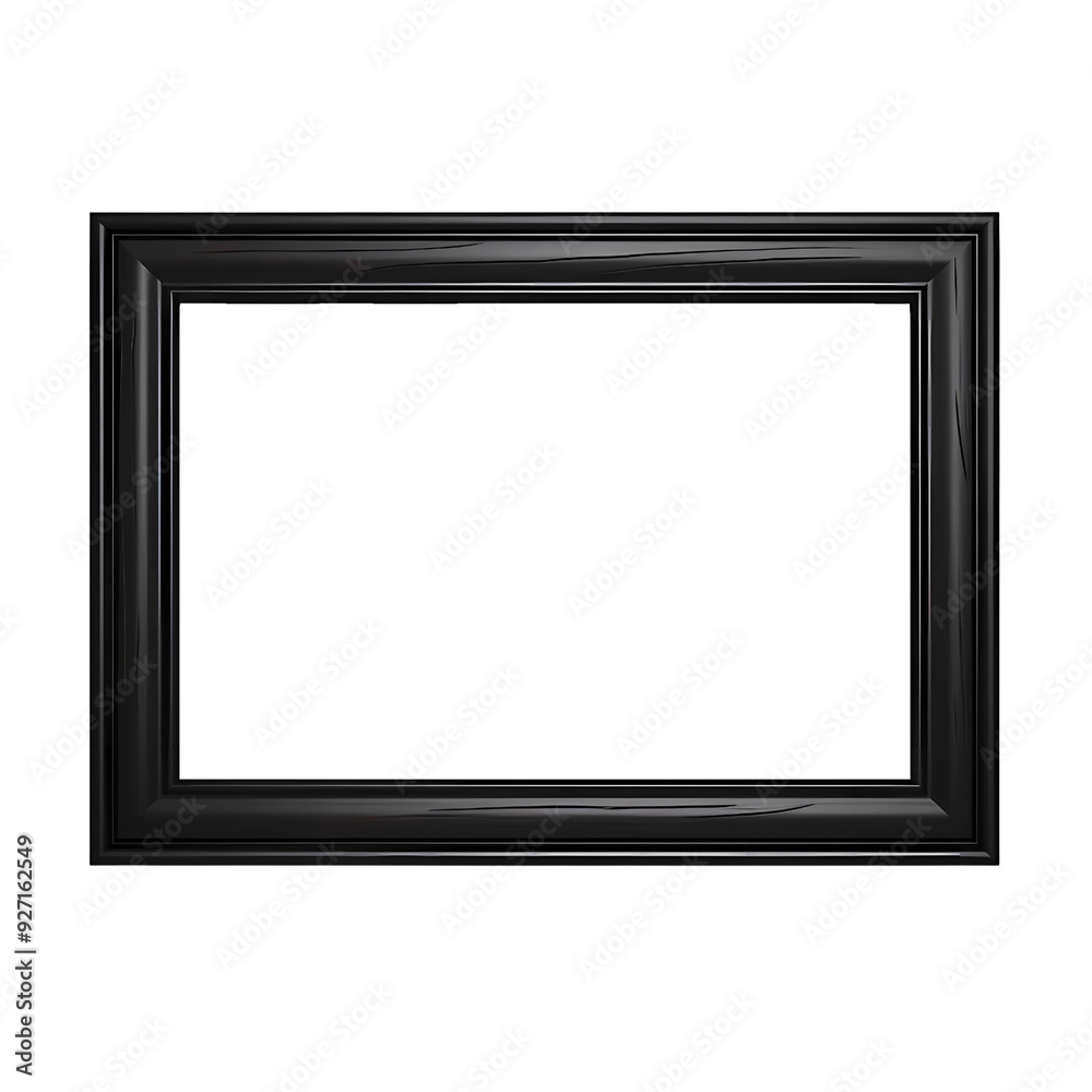 A black picture frame isolated on a black background, perfect for adding your own design or image. A black picture frame isolated on a black background, perfect for adding your own design or image.