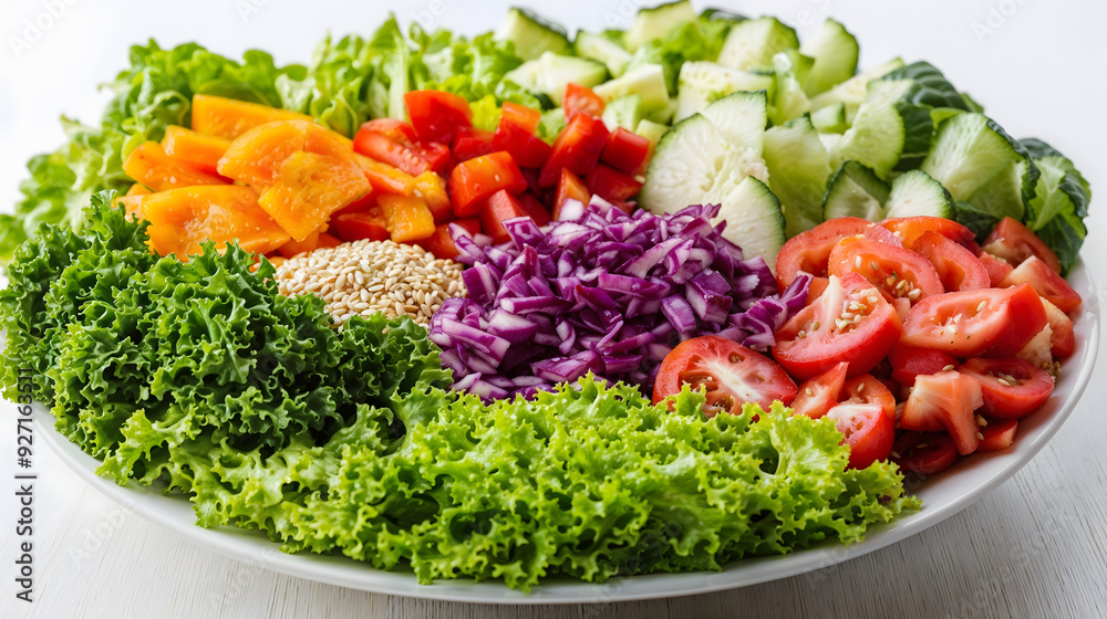 Colorful Fresh Salad with Mixed Vegetables, crisp and healthy Colorful Fresh Salad with Mixed Vegetables, crisp and healthy