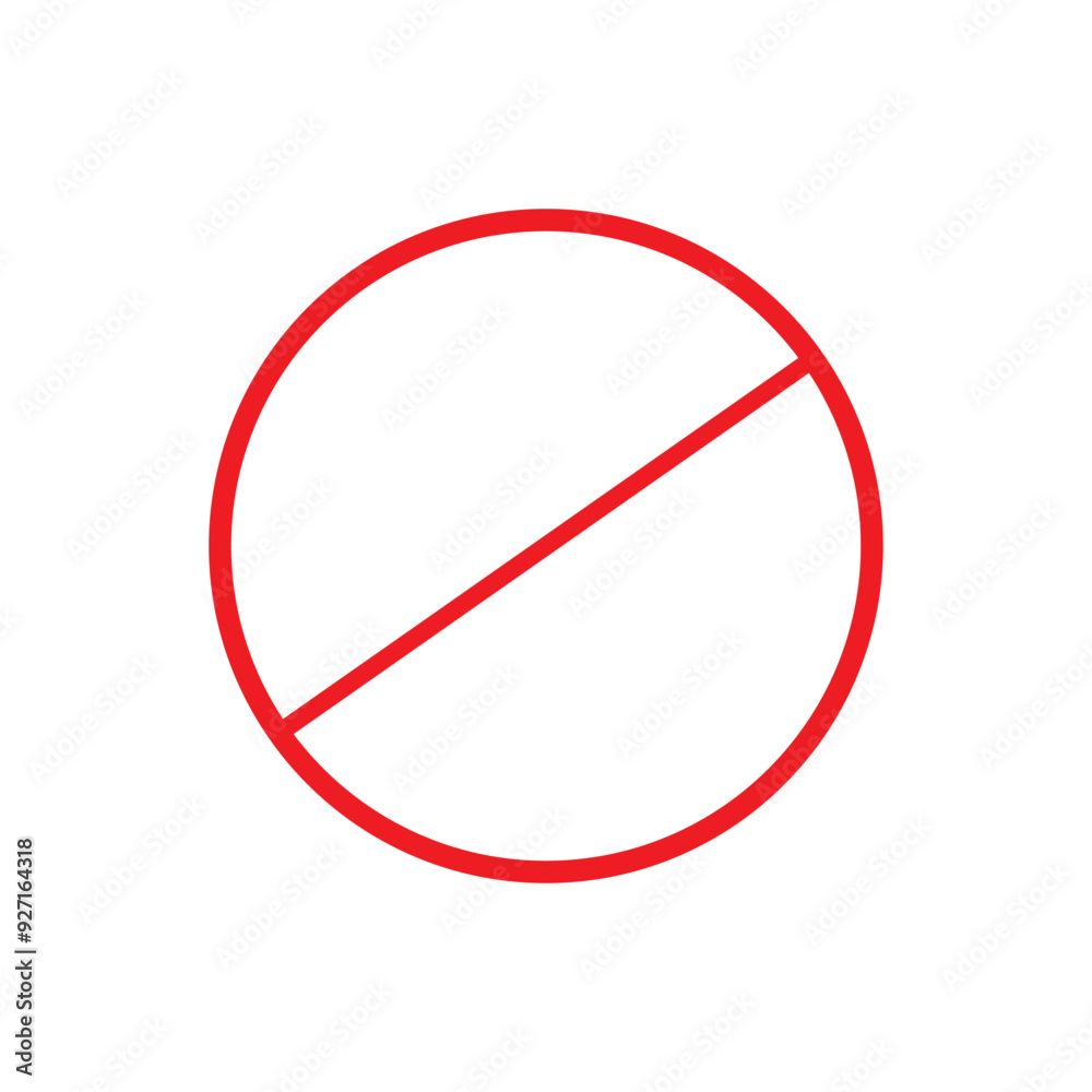 Forbidden sign. Stop and ban red circle symbol Forbidden sign. Stop and ban red circle symbol