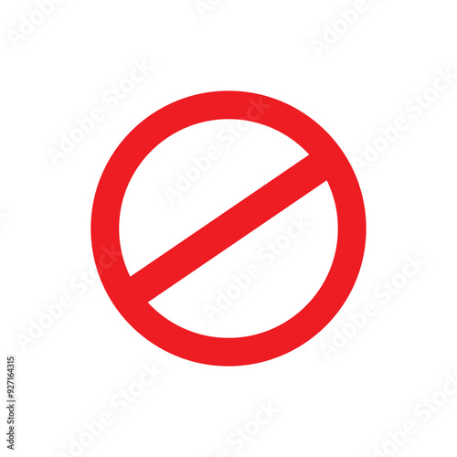 Forbidden sign. Stop and ban red circle symbol
