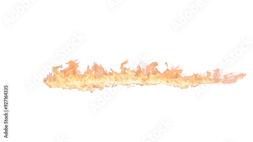 Flame effect isolated on transparent background