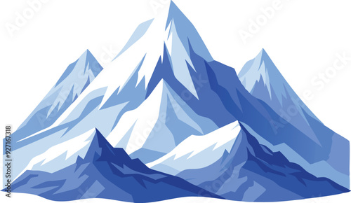 Snow-capped peaks rise dramatically against a vibrant sky, showcasing nature's beauty and tranquility.