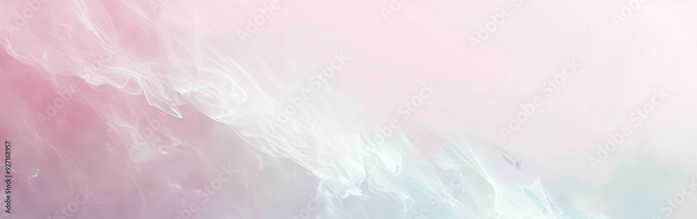 Obraz premium A soft, abstract background image with a gradient of pink, white, and grey hues. The image appears to be a watercolor painting with light and airy brushstrokes.