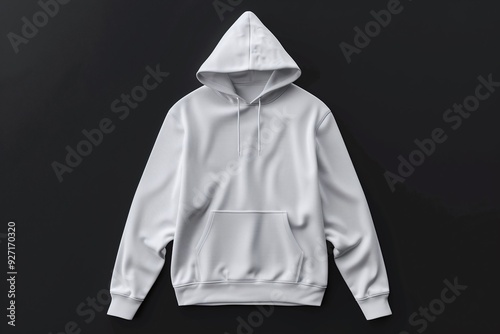 ai generative plain white hoodie black background
