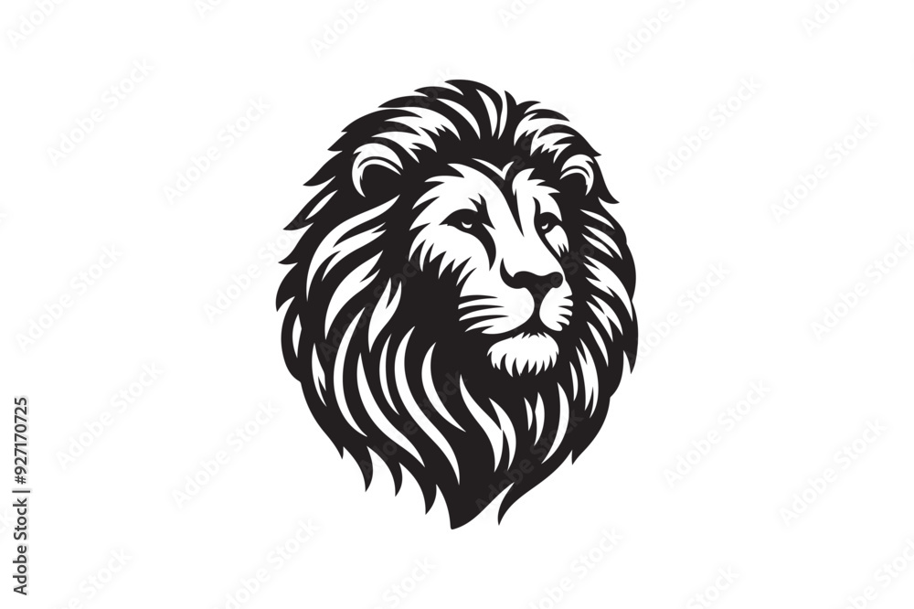 Fototapeta premium Lion had silhouette vector illustration