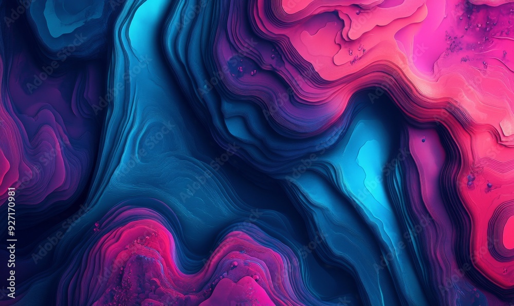 Abstract Swirling Blue and Pink Abstract Swirling Blue and Pink