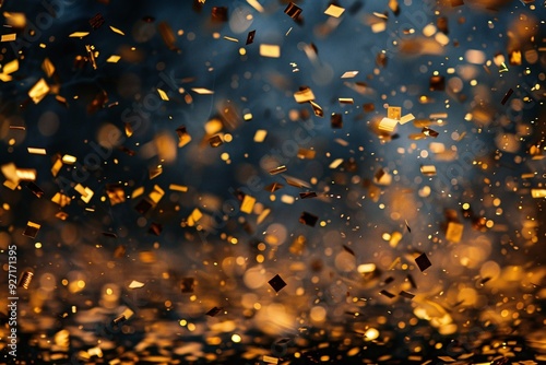 ai generative gold confetti background