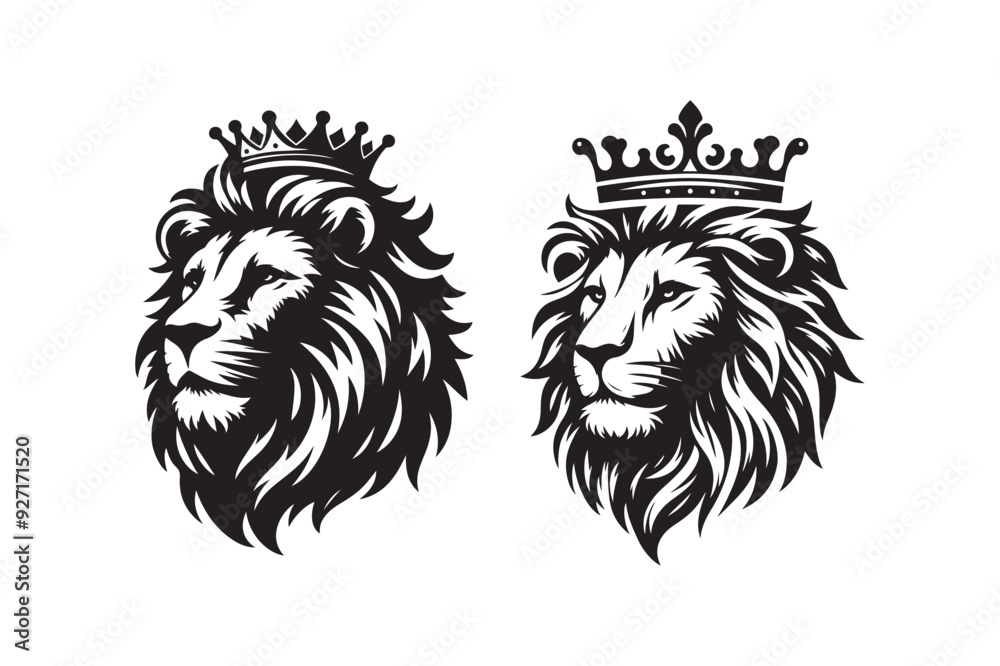 Lion had silhouette vector illustration Lion had silhouette vector illustration