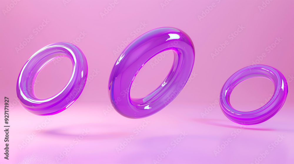 a picture of a bunch of purple rings floating on a pink background. a picture of a bunch of purple rings floating on a pink background.