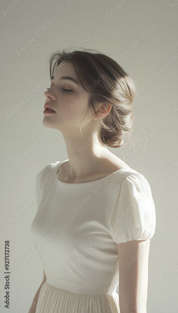 Fototapeta premium Beautiful woman with gentle style