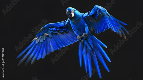 Wallpaper of a beautiful blue-colored parrot. photo