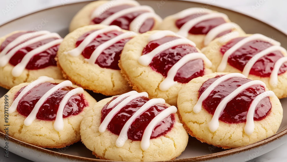 Raspberry almond shortbread cookies Raspberry almond shortbread cookies