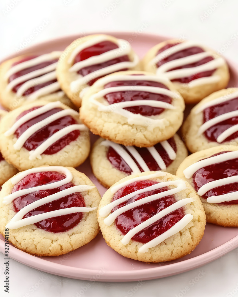Raspberry almond shortbread cookies Raspberry almond shortbread cookies