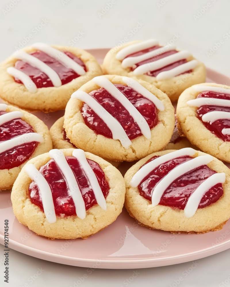 Raspberry almond shortbread cookies Raspberry almond shortbread cookies