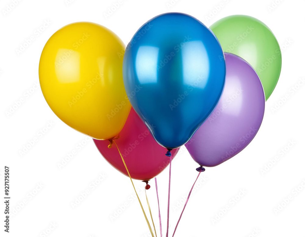 mehrfarbiger Luftballon, isoliert auf weißem Hintergrund, Freisteller, Transparent mehrfarbiger Luftballon, isoliert auf weißem Hintergrund, Freisteller, Transparent