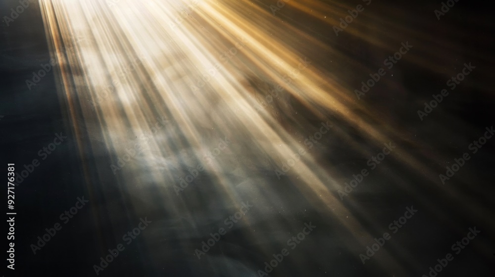 Sun rays light isolated on black background for overlay design Sun rays light isolated on black background for overlay design
