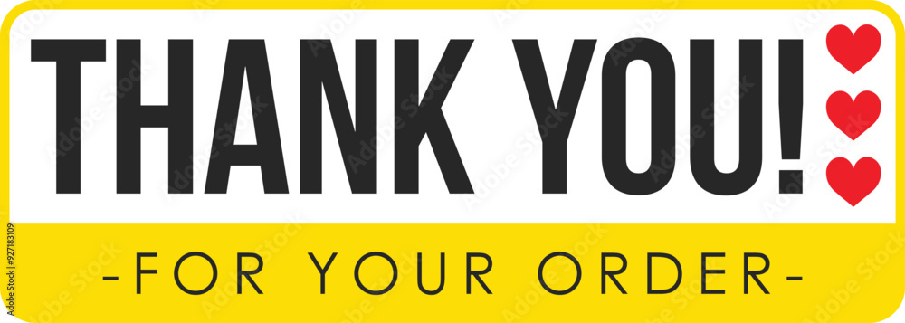 Fototapeta premium Thank You for Your Order. Elegant Thank You for Your Order Design with Stylish Graphics. Sophisticated Thank You for Your Purchase Image with Modern Elements. Chic Thank You for Your Order Graphic