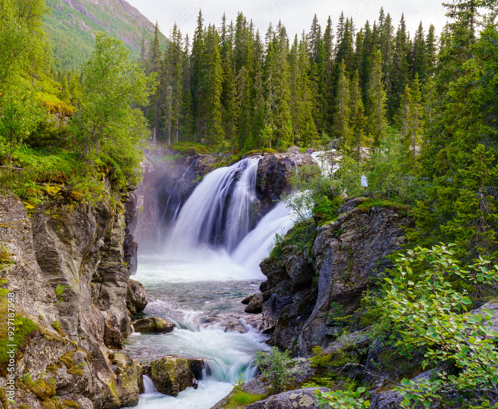 Rjukandefossen Waterfall in Norway