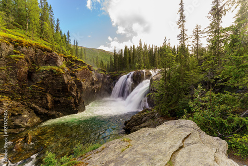 Rjukandefossen Waterfall in Norway photo