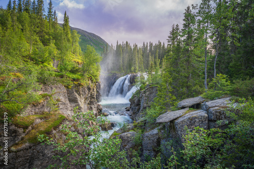 Rjukandefossen Waterfall in Norway photo