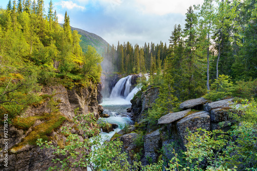 Rjukandefossen Waterfall in Norway photo