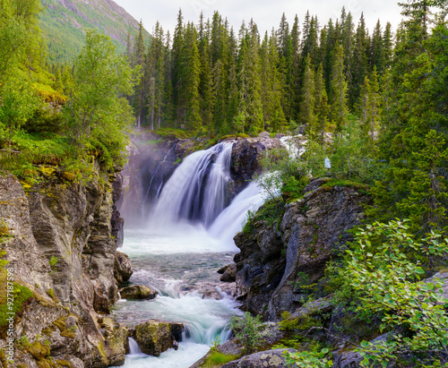 Rjukandefossen Waterfall in Norway