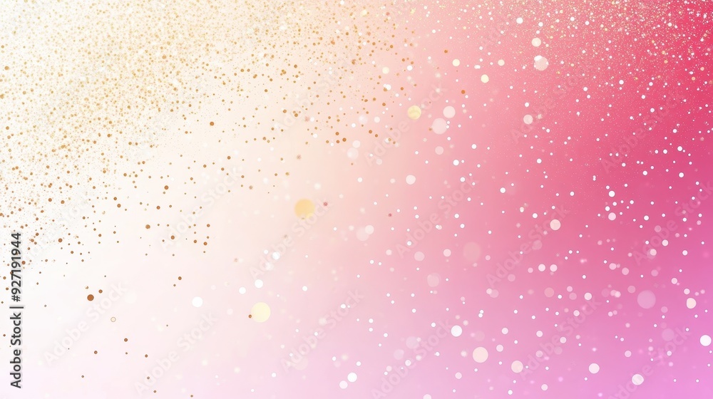 A gradient background with sparkling dots in gold and white on a pink backdrop. A gradient background with sparkling dots in gold and white on a pink backdrop.