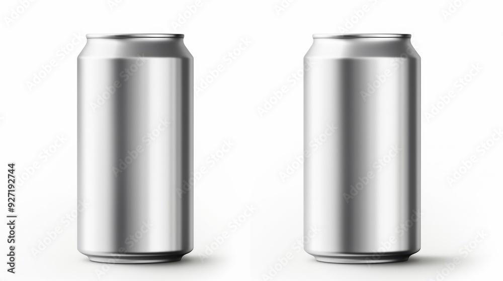 Blank can aluminum mockup design for beverage or soft drink. Neural network ai generated art