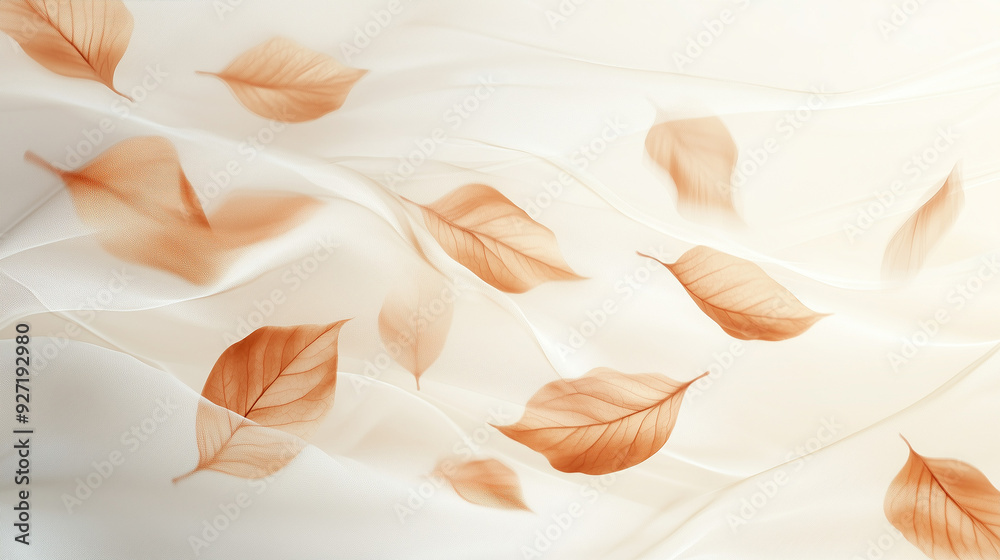 Minimalist fall texture background, Subtle overlapping plants outlines in soft earth tones Minimalist fall texture background, Subtle overlapping plants outlines in soft earth tones