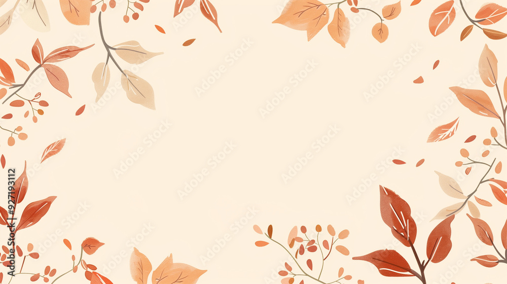 A frame of colorful fall leaves on a crisp white background A frame of colorful fall leaves on a crisp white background