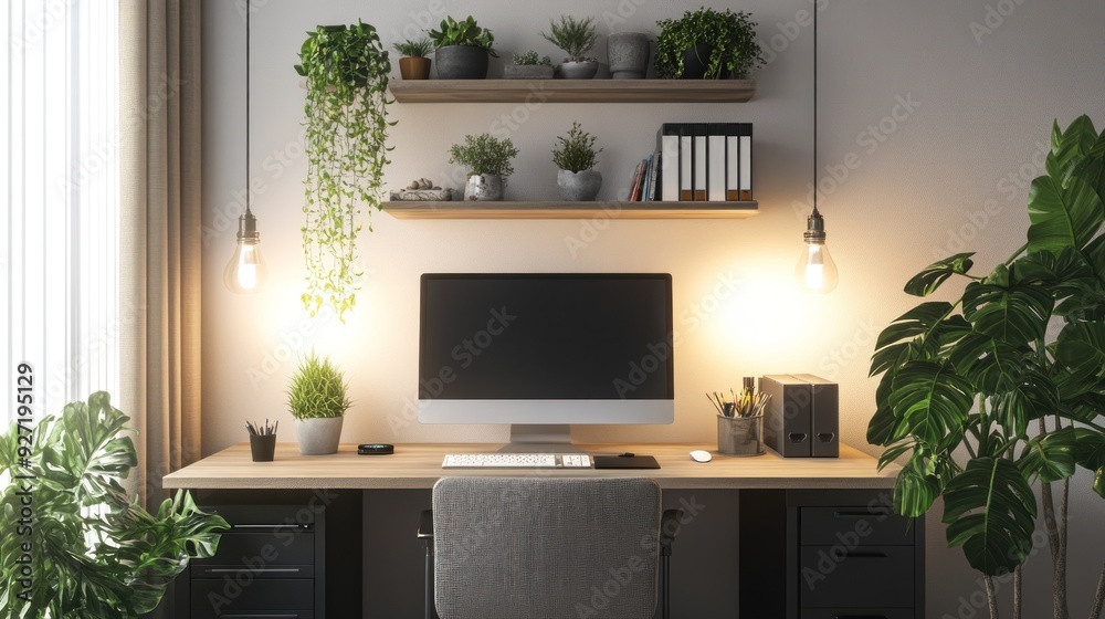 Modern Home Office with Minimalist Design Modern Home Office with Minimalist Design