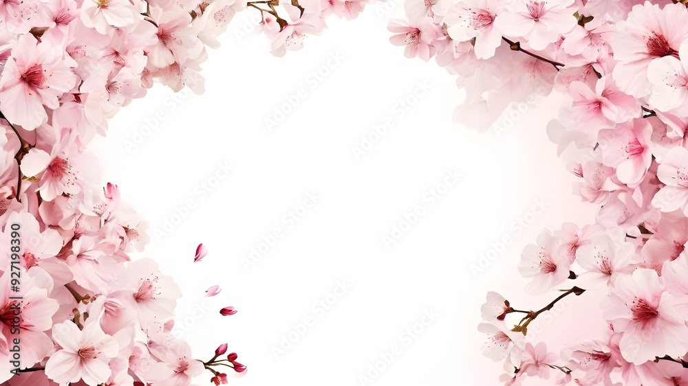 Cherry Blossom Frame Background Cherry Blossom Frame Background