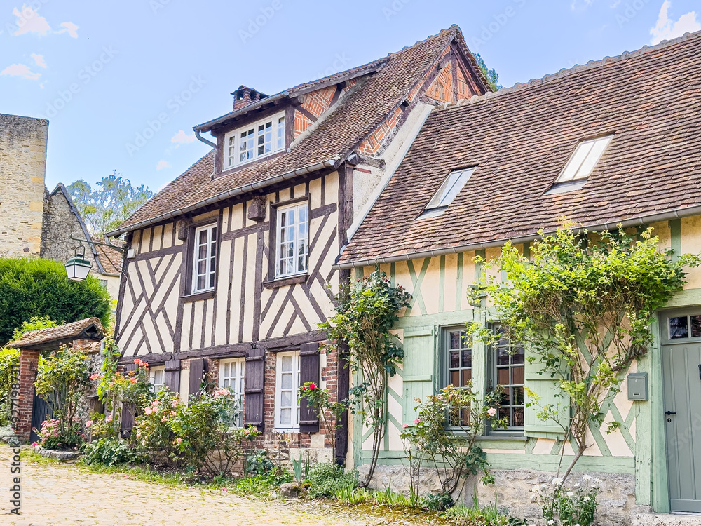 Antique building view in Gerberoy, France. Antique building view in Gerberoy, France.