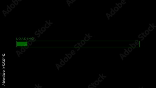 Loading animation bar mov video fully alpha and transparent format. 