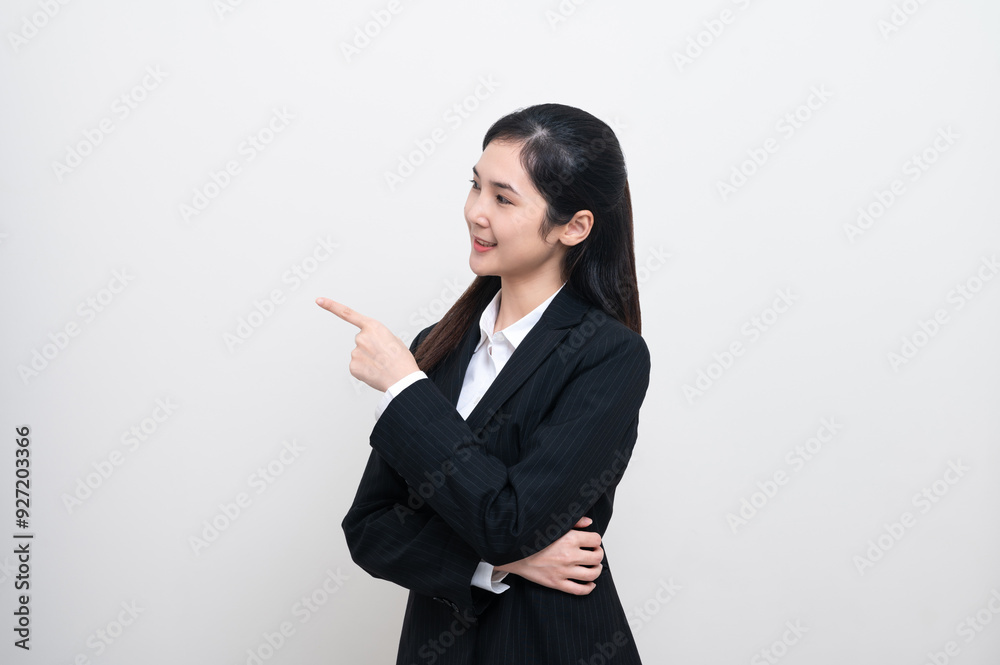 Confident Asian business woman smiling and looking at the camera looks professional and executive. successful confident smart independent businesswoman ceo bank manager isolated on white background Confident Asian business woman smiling and looking at the camera looks professional and executive. successful confident smart independent businesswoman ceo bank manager isolated on white background