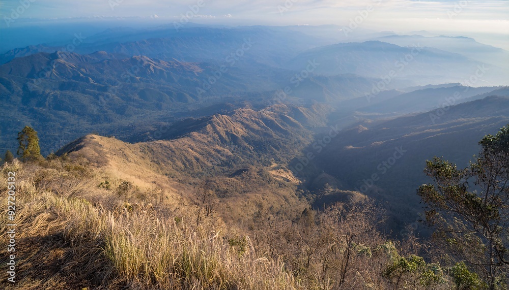 The mountains are surrounded by dense forests, presenting a green and lush view.. generative ai The mountains are surrounded by dense forests, presenting a green and lush view.. generative ai