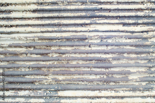 Peeling Paint on corrugated iron.